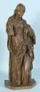 Female saint – wood, dark stained, on base plate, H= 73 cm, South German, 17th/18th c., forearms missing, worm-eaten;