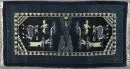 Chinese, 62 x 120 cm – antik, Wolle, dunkelblaugrundig, Tier- und Baummotive, Gebrauchsspuren;