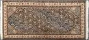Ingelas, Herati, 90 x 185 cm – older, wool, blue field, patterned with multicolored motifs, light-colored main border