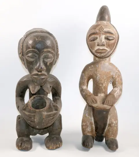 Luba, Hemba – Frauenfigur mit Vorratsgefäß