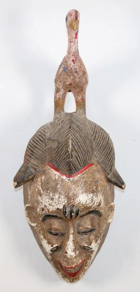 Punu Gabun. – Maske mit Vogelaufsatz