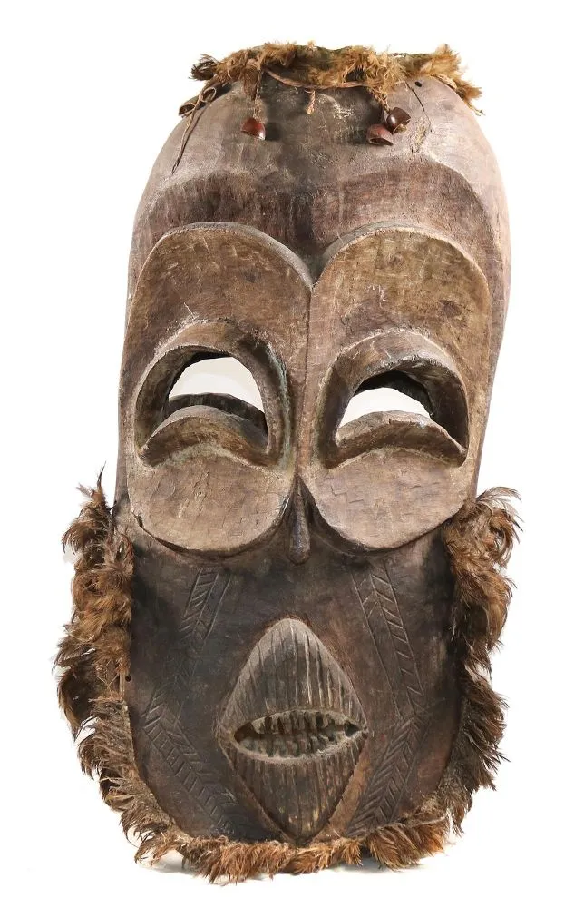 Dance headdress. – Double mask probably Luba or Songye Kongo