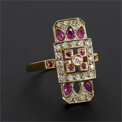 Ring in art-decostijl