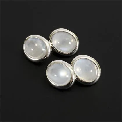 Boutons de manchette avec pierres de lune