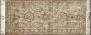 Seiden-Hereke, China, 77 x 182 cm – auf Seide, hellgrundig, durchgemustert mit floralen Motiven, dunkelblaue Hauptbordüre;