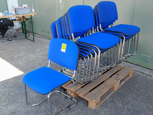 Stühle Iso Swing chrom C-06 blau