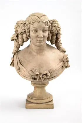Grand buste de femme de style baroque