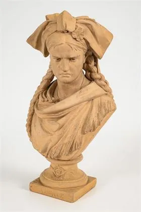 GRÉGOIRE, Jean-Louis (1840 Parijs - 1890 aldaar). Buste L´Alsace