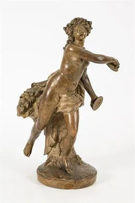 CLODION, probablement d'après. Danseuse jouant des cymbales