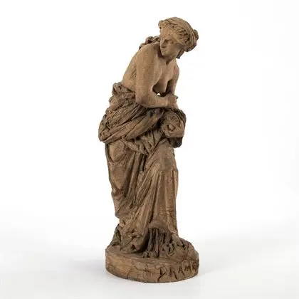 CARRIER-BELLEUSE, Albert-Ernest (1824 Anizy-le-Château -1887 Sèvres). Bozzetto antické ženské postavy - "Drame !!"