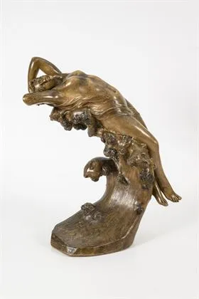 ROSSI, Eduardo (1867 Naples - 1926 ibid.). Nymphe sur une vague