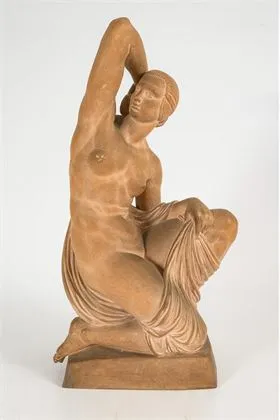 DESCOMPS, Joseph Jules Emmanuel (1869 Clermont-Ferrand - 1950 Paris). Nu féminin - "L'aurore"