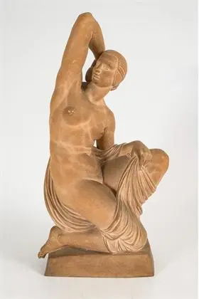DESCOMPS, Joseph Jules Emmanuel (1869 Clermont-Ferrand - 1950 Paris). Nu féminin - "L'aurore"