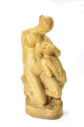 ALBERTUS, G. Grande sculpture - Mère et fils