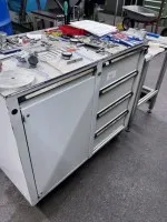 1 metal tool cabinet, mobile