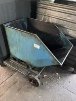 1 swarf skip with fork attachment, mobile