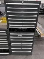1 tool drawer cabinet, 16 drawers with contents (one drawer missing)