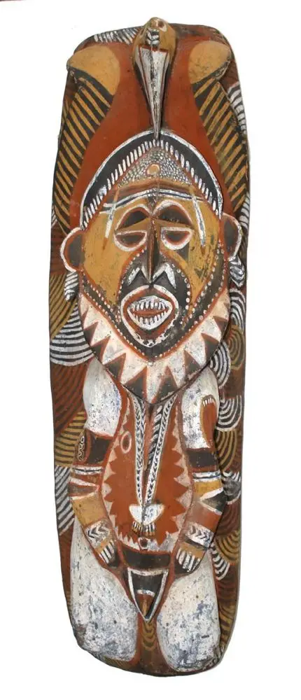 Papua-Nowa Gwinea. Duża maska z ptakiem