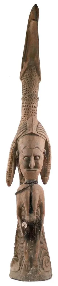 Papua Neuguinea – weibliche Ahnenfigur mit Vogel- u
