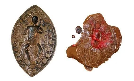 Spitzovales Kirchensiegel – wohl 13./14.Jh