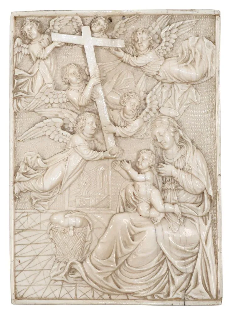 Adoration Scene – Virgin and Christ with Angels