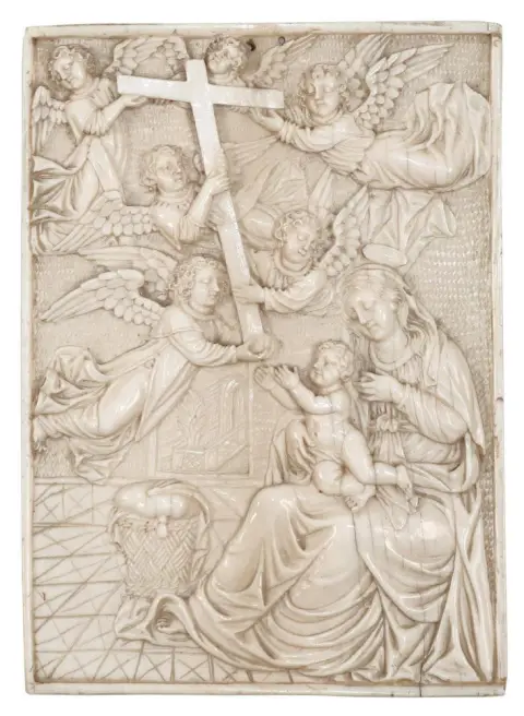 Adoration Scene – Virgin and Christ with Angels