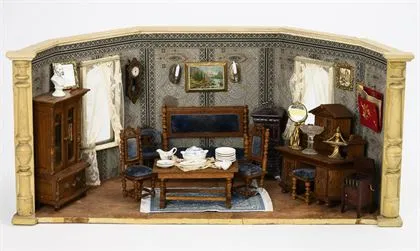 Maison de poupée meublée style Gründerzeit