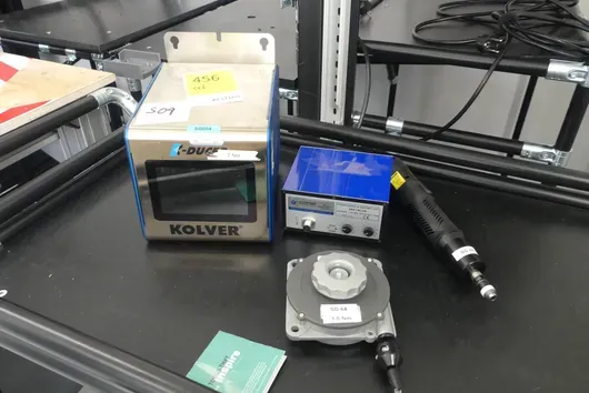 KOLVER industrial screwdriving system with control unit, electric screwdriver, balancer and control box