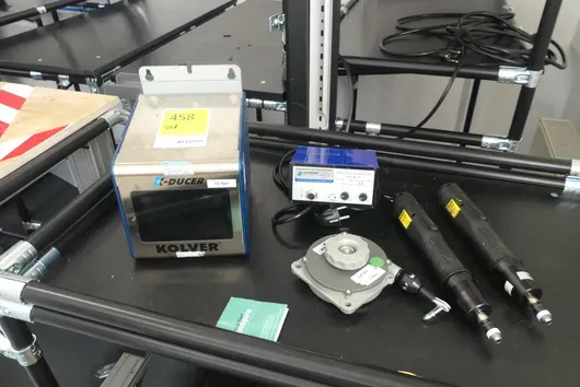 KOLVER industrial screwdriving system with control unit, electric screwdriver, balancer and control box