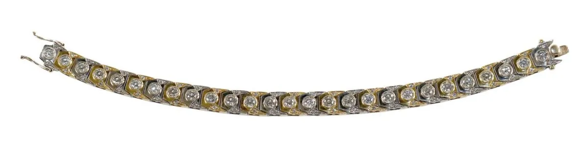 Armband. – Gelb/Weissgold