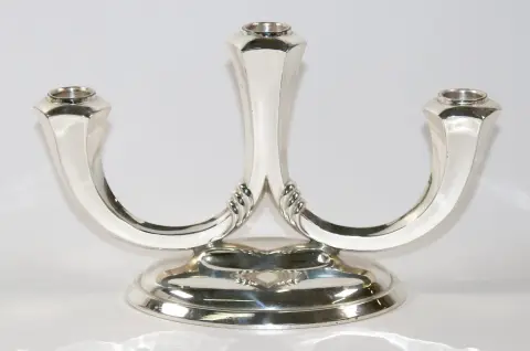 Art Déco – Kerzenleuchter in 925 Sterling Silber