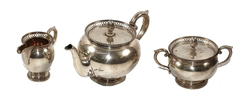 Koch & Bergfeld – Tea set in 800 silver