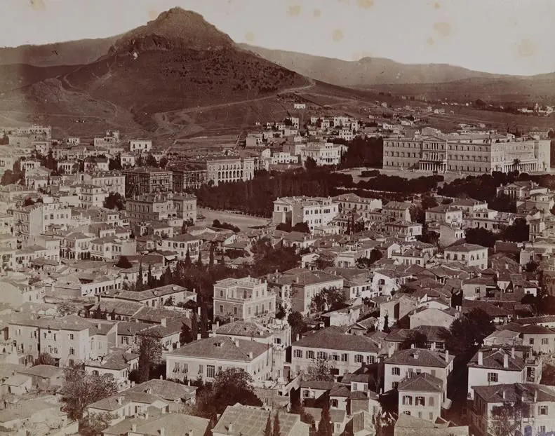 Athen (Deckeltitel). – Album mit 12 auf Kartons mont
