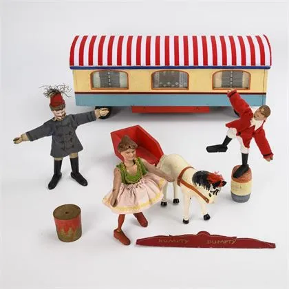 Lot de cirque Humpty Dumpty. Albert Schoenhut