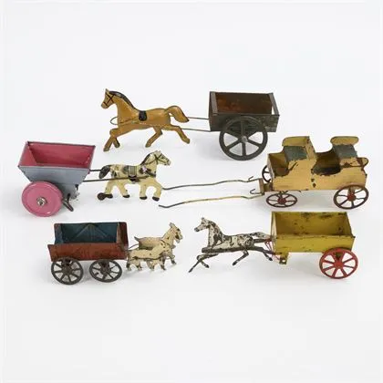 5 wagons en tôle