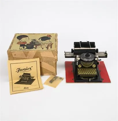 Kinderschrijfmachine "Junior". Gescha-patent