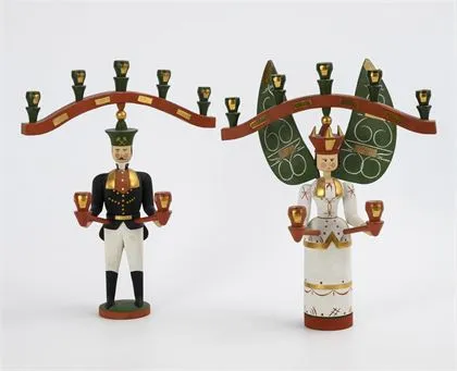2 figures de bougeoir. Wolfgang Weigel, Annaberg-Buchholz