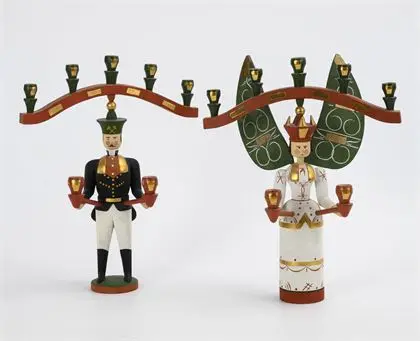 2 figures de bougeoir. Wolfgang Weigel, Annaberg-Buchholz