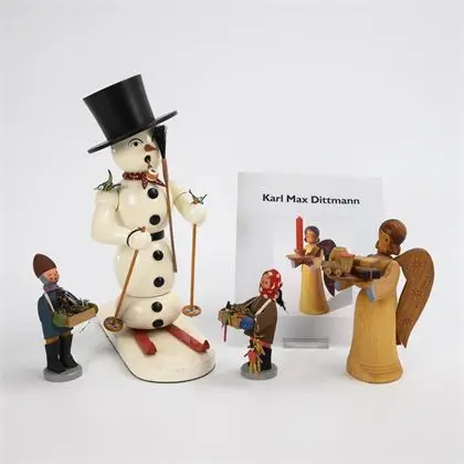 Bonhomme de neige, ange et deux Striezelkinder