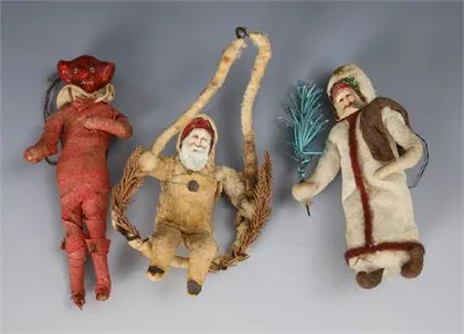 3 pièces décoration de sapin en ouate