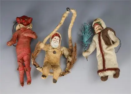 3 pièces décoration de sapin en ouate
