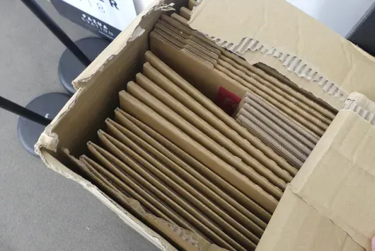 Bundle of cardboard boxes