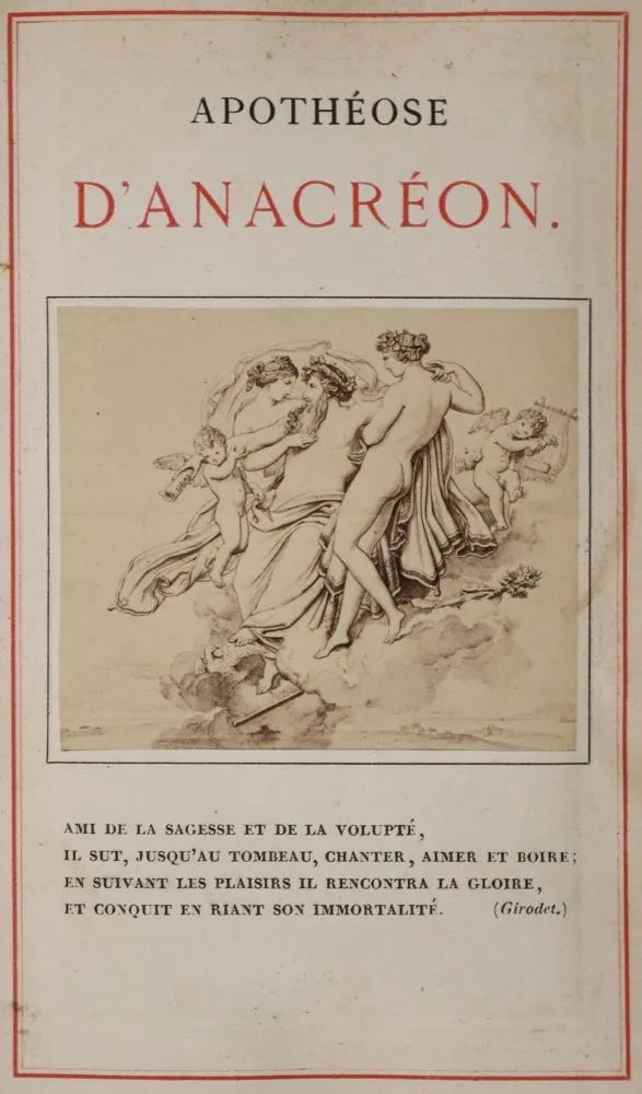 Girodet(-Trioson, A. L.). – Odaria Anacreontos (gr.)
