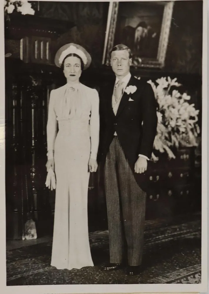 Wallis Warfield et Edward duc de Windsor le jour de leur mariage