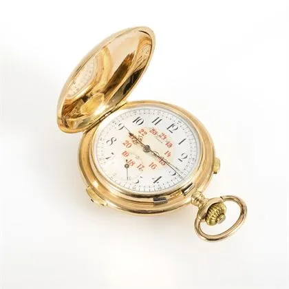 Gouden savonnette met repetitie en chronograaf. Audemars Frères Genève
