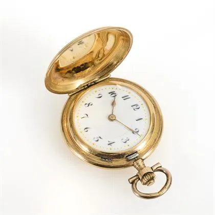 Goldene Damentaschenuhr.. Wohl N. Blancpain in La Chaux-de-Fonds, Schweiz