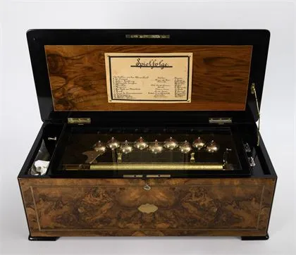 Rare boîte à musique à cylindre. F. Conchon, Genève