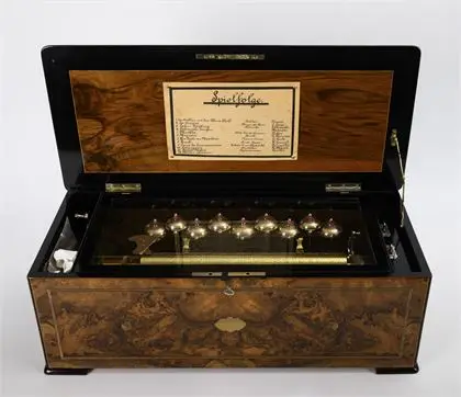 Rare boîte à musique à cylindre. F. Conchon, Genève