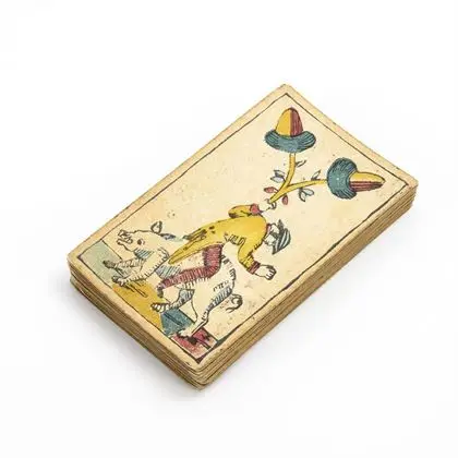 Cartes paysannes allemandes de musée avec scènes de genre