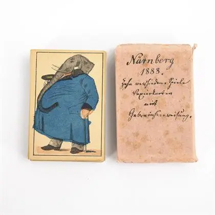 Cartes à jouer magiques ou vexier de musée de Nuremberg